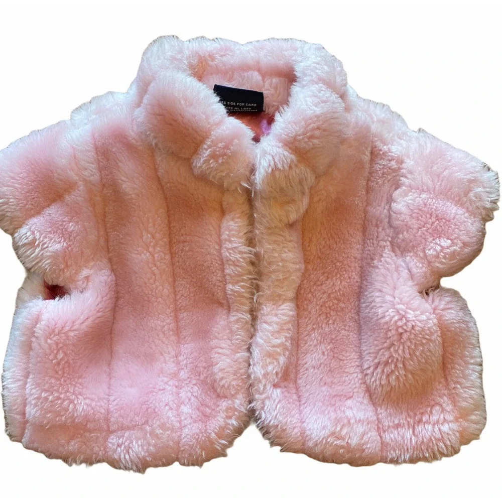 THE CHILDRENS PLACE INFANT GIRLS 24 MONTHS PINK FUZZY EASTER Dress Coat